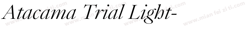 Atacama Trial Light字体转换